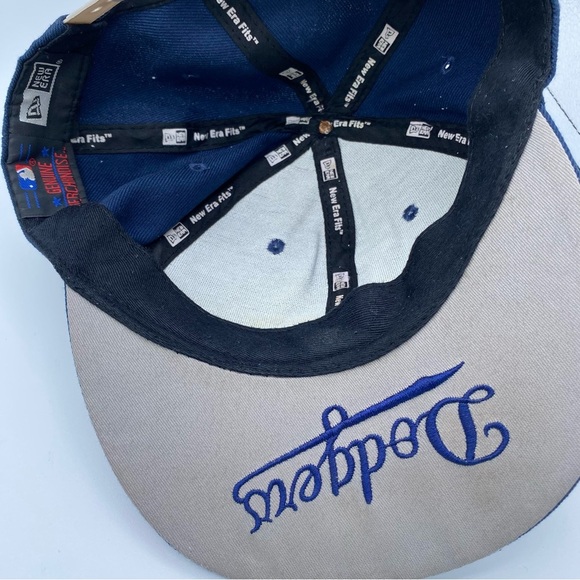 New Era Los Angeles Dodgers Scribed Brim Wool Blend Snapback Cap Royal Blue Hat - Picture 9 of 9
